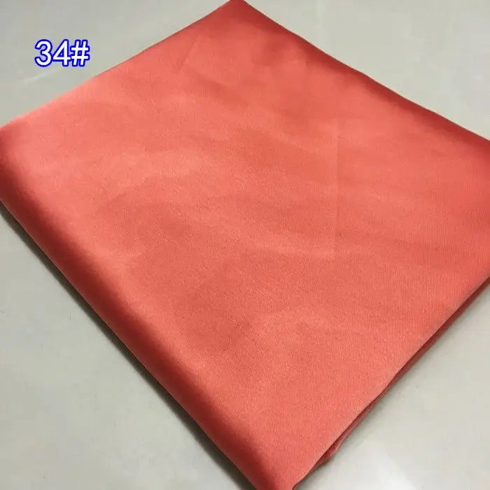 High Density Thin Satin Fabric By The Meter for Cheongsam Clothes Dresses Sewing Micro Stretch Plain Cloth Needlework Soft Black